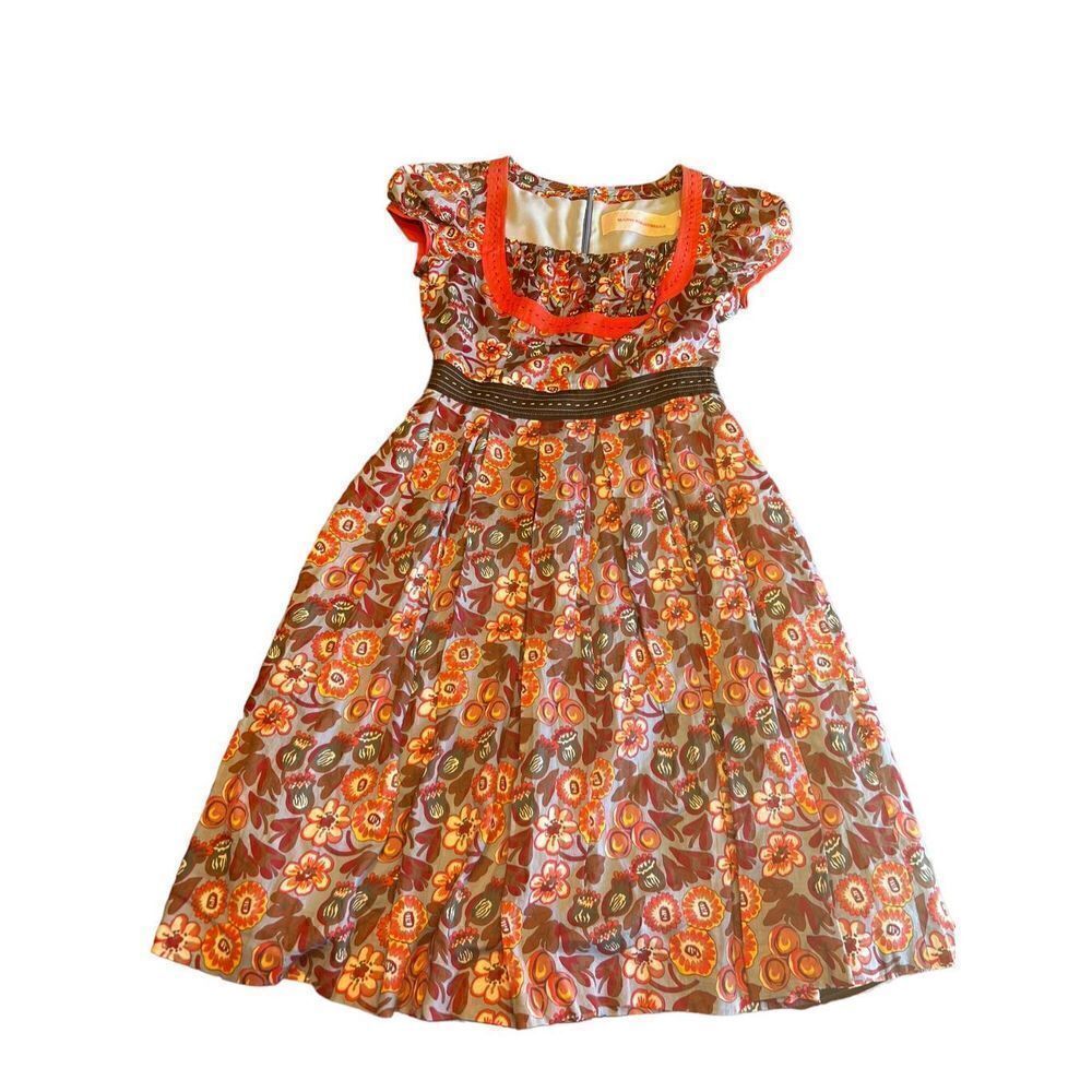 McGinn Knightsbridge small flowers cap sleeve girly Easter lightweight zip dress
